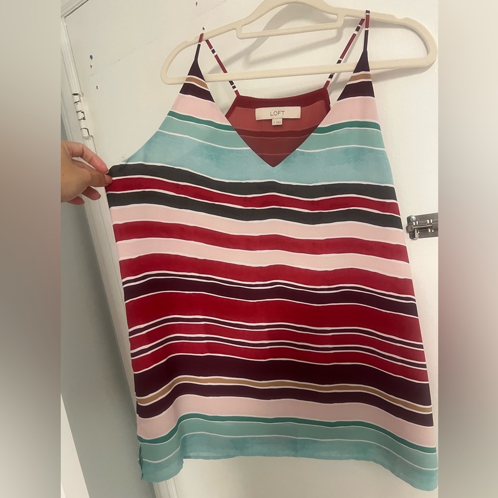 LOFT Vibrant Striped Camisole Top